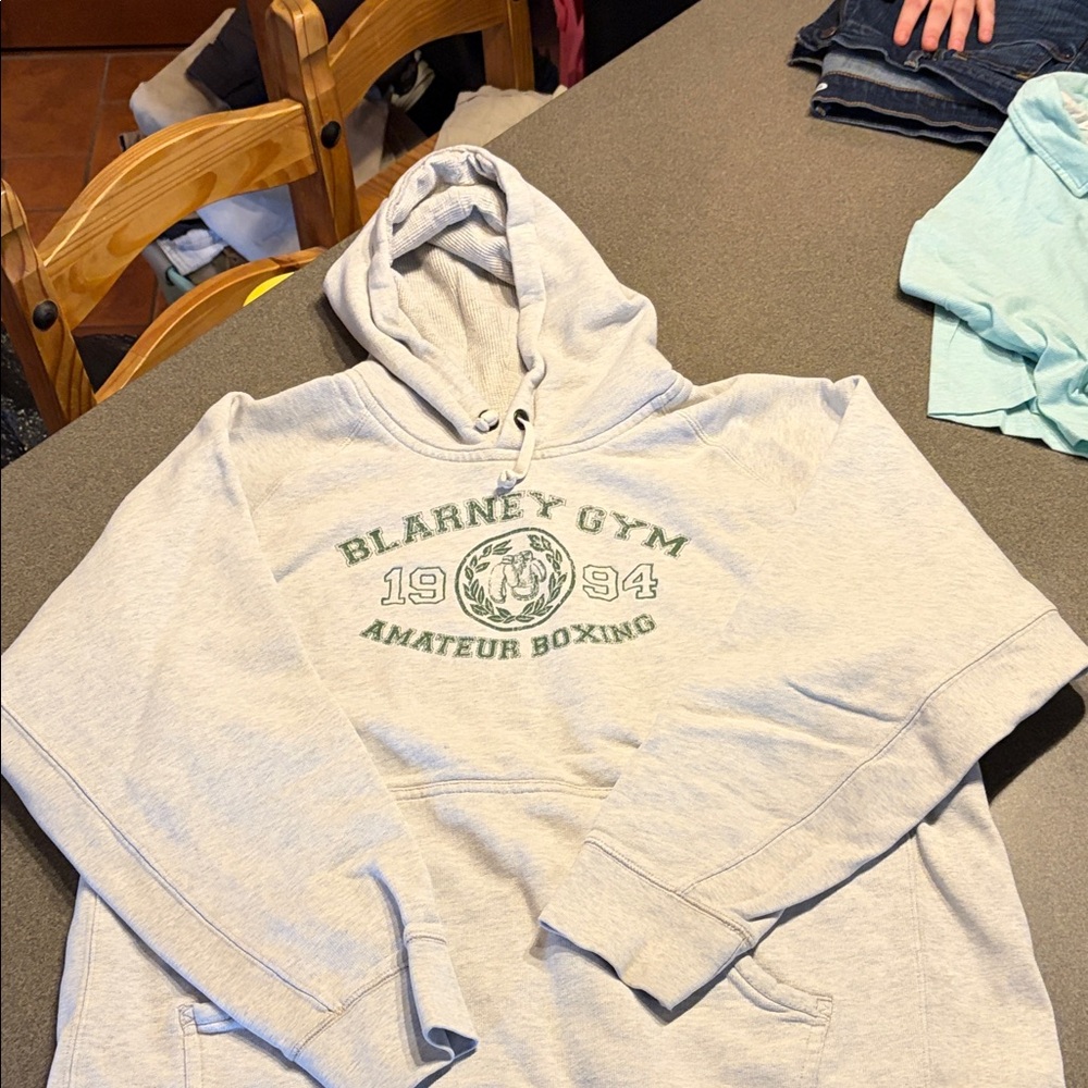 Old Navy White and Green Hoodie XXL